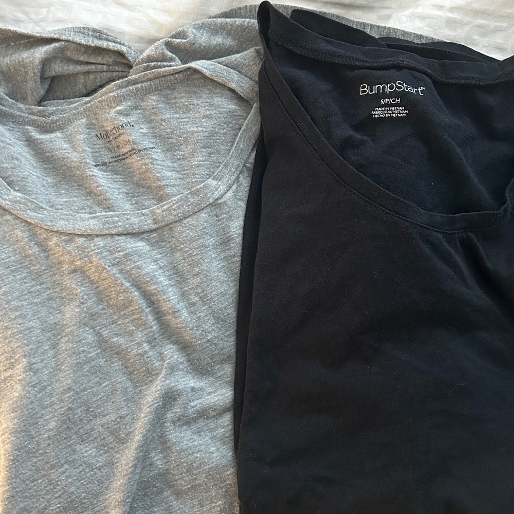 2 small maternity t-shirts